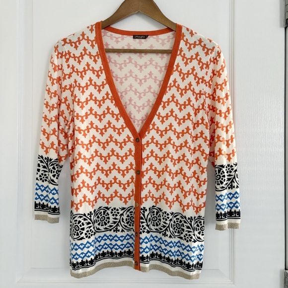 J. McLaughlin Sweaters - J. McLaughlin Sweater Cardigan Cream Orange